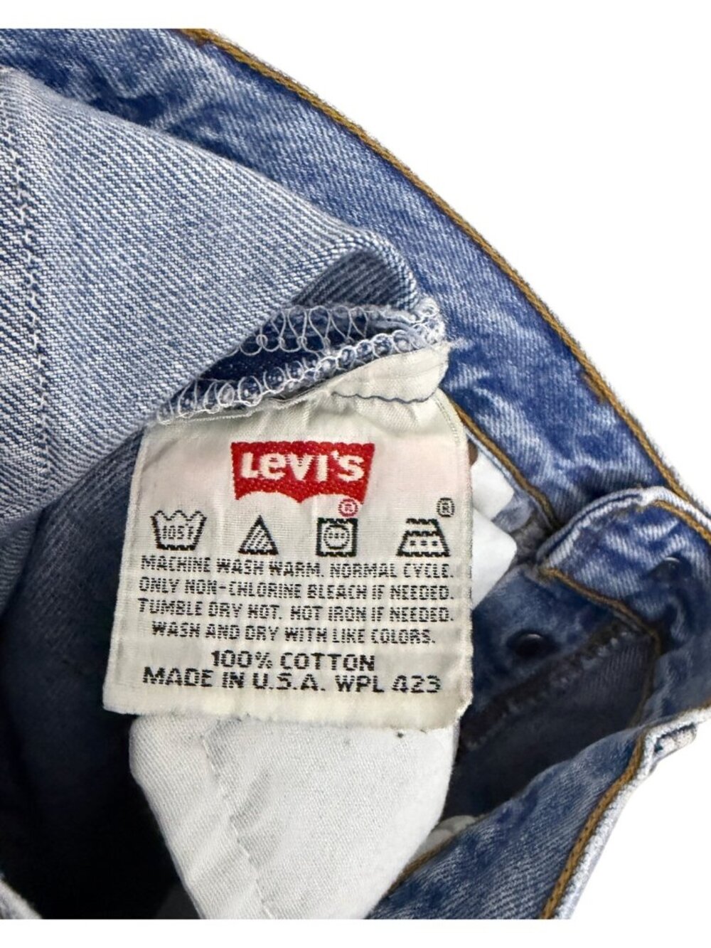 VINTAGE 80s LEVIS Jeans Junya Patch Boro Sashiko Distressed Denim Womens 30x32 - Picture 5 of 7